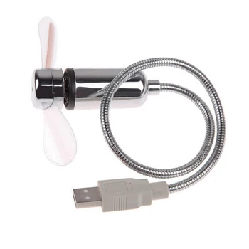

USB Clock Fan Adjustable Real Time Display Mini LED Light USB Desktop Fan