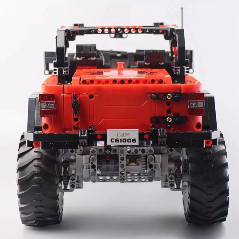 Cada C61006 Technic серии RC внедорожный автомобиль авантюрист красный джип модель строительные блоки дистанционное управление RC SUV автомобили кирпичи светодиодные