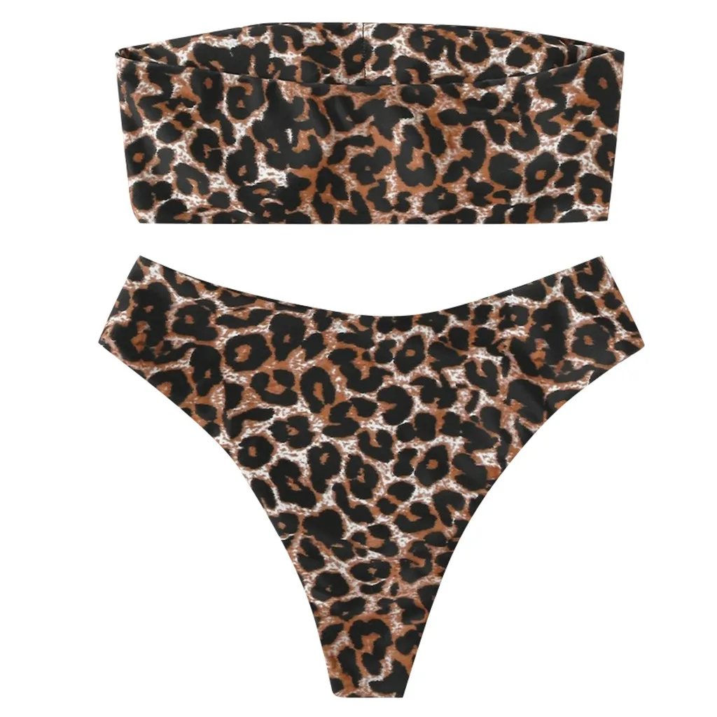 JAYCOSIN, женский леопардовый сексуальный купальник, набор, женский леопардовый бандаж, бикини, набор, пуш-ап, бразильский купальник, пляжная одежда, купальник