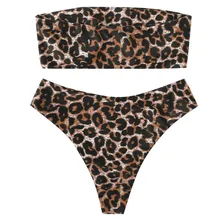 JAYCOSIN, женский леопардовый сексуальный купальник, набор, женский леопардовый бандаж, бикини, набор, пуш-ап, бразильский купальник, пляжная одежда, купальник