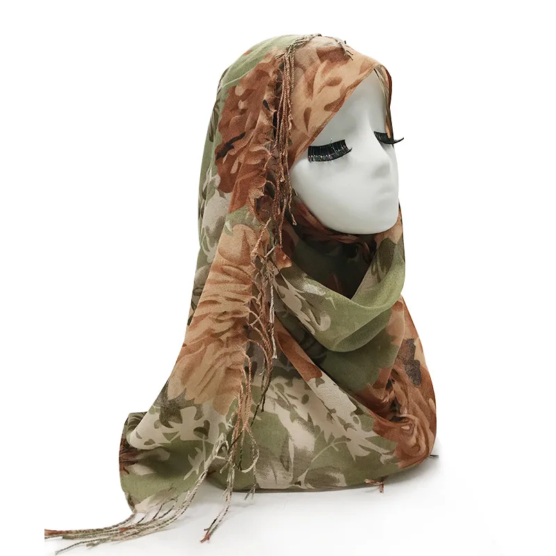 

2020 New Fashion Warm Women Scarf Square Scarves Female Wraps Pashmina Stole Tassel Printed Girl Shawls Blanket Scarf