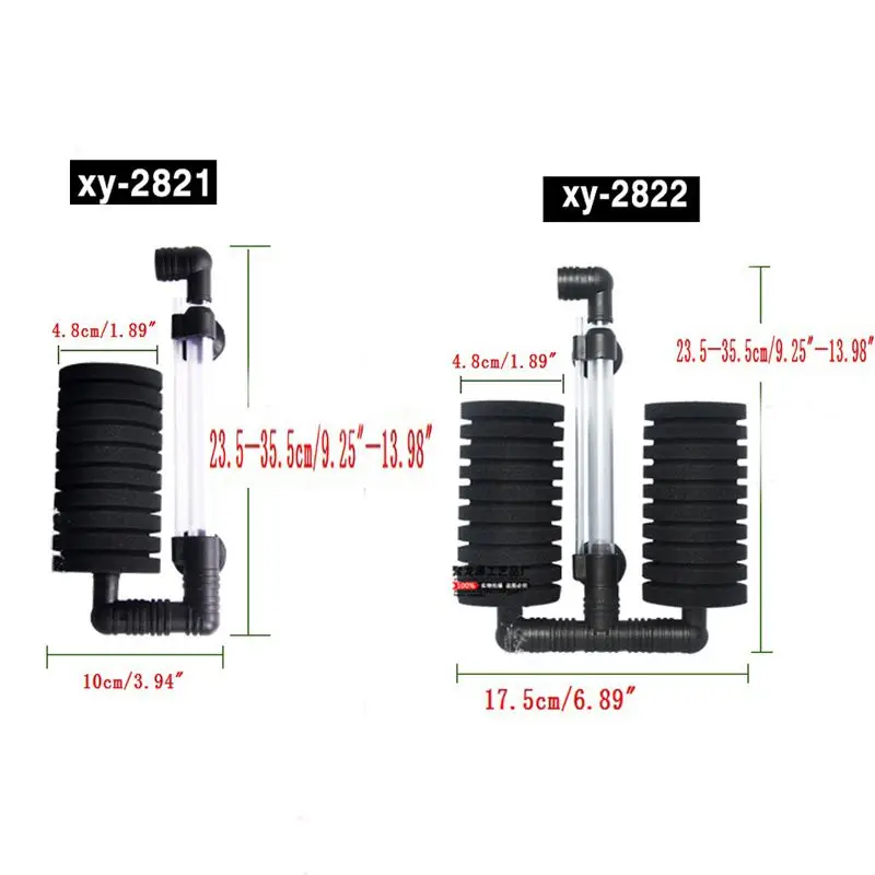 1pc Adjustable Aquarium Filter Double Heads 360 Degree High Efficiency Filtration Aquarium Accessories