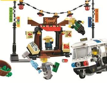 

263pcs Ninja City Chase Police Officer Cars Creative Build 10714 Figure Building Blocks Children Toys Compatible With LagoING