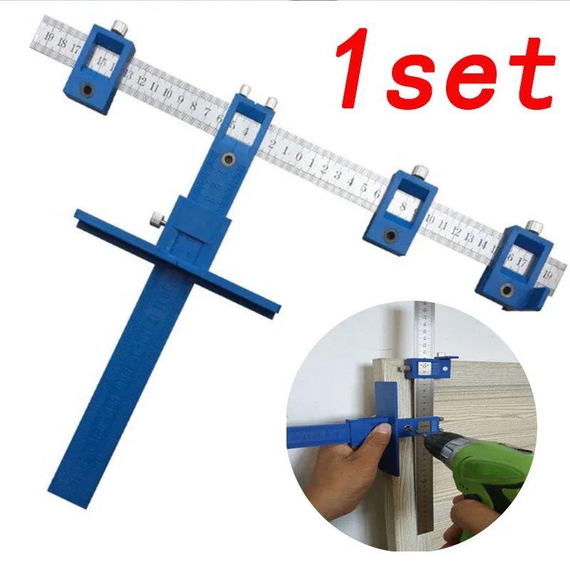 

Detachable bit guide sleeve of punch positioner jig tool for cabinet hardware and wood drilling