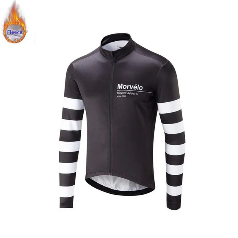 Pro team New Men Long Sleeve Winter Thermal Fleece Bicycle Morvelo Cycling Jersey Warm Winter Moutain Bike Cycling Clothing - Цвет: 13