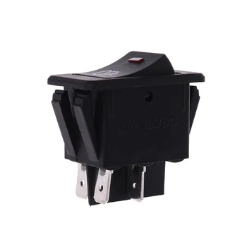 

12V 35A Universal Car Fog Light Rocker Switch Red LED Dash Dashboard 4Pins