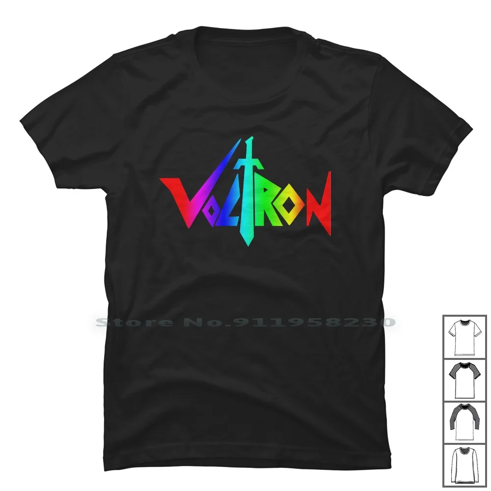 Voltron Rainbow T Shirt 100% Cotone Rainbow Lance Rain Hunk Bow Ra