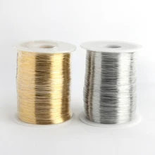 1kg 0.2/0.3/0.4/0.5/0.6mm Wholesale Gold Silver Coated Dead Soft Copper Wire DIY Beading Wrapping Metal Craft Wire