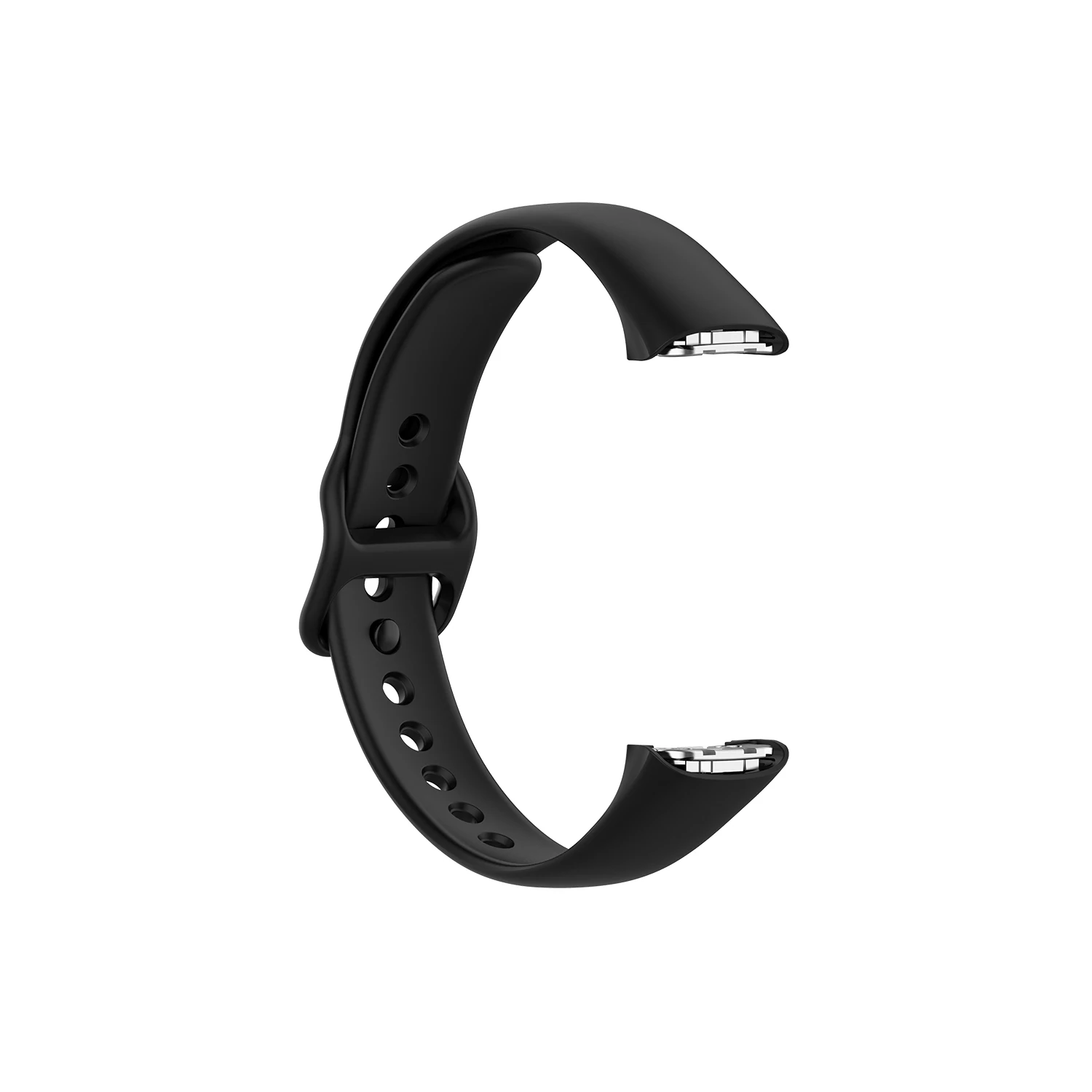 Силиконовые спортивные часы ремешок на запястье ремешок для samsung Galaxy Fit SM-R370 смарт-браслет Ремешки для наручных часов аксессуары - Цвет: Black