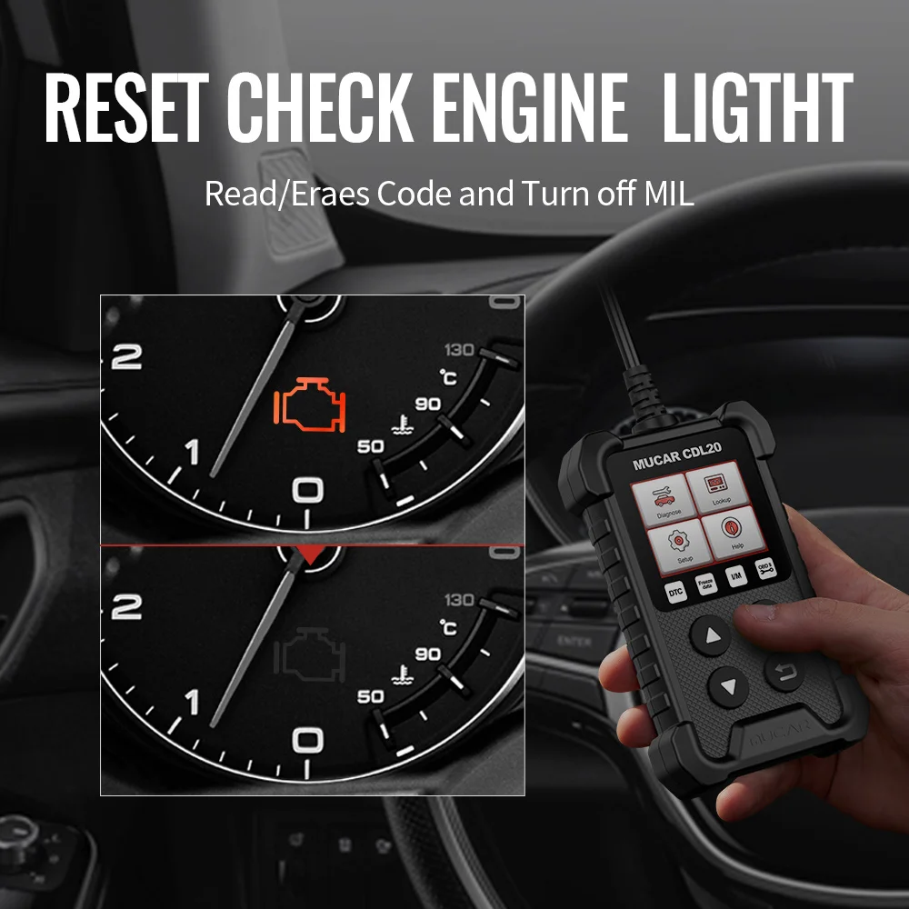 MUCAR CDL20 Lifetime Free Obd2 Car Auto Diagnostic Tools Obd 2 Scanner Automotivo Code Reader Check Engine PK ELM 327