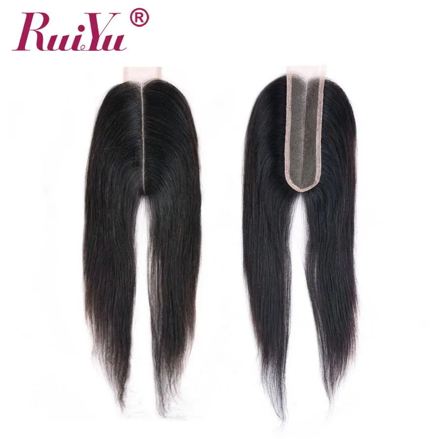 Бразильские прямые волосы пучки с закрытием 2x6 дюймов человеческие волосы пучки с закрытием RUIYU remy волосы с закрытием