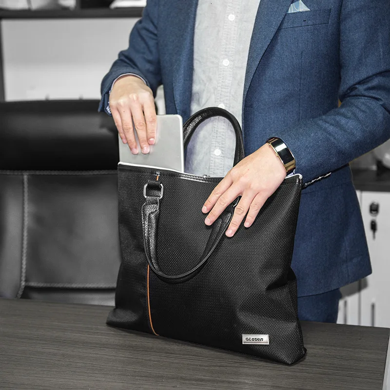 

Man Business Affairs Package Oxford Cloth Briefcase Zipper File Bag Flat Notebook Computer Handbag
