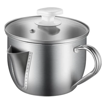 

Stainless Steel Oil Filter Soup Separator Strainer Pot Kitchen Cooking Utensil HFing