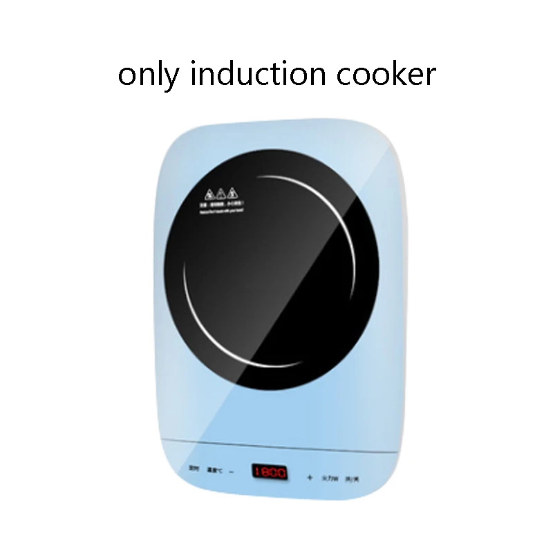 Электрическая многофункциональная индукционная плита, горячий горшок, плита для жарки, умная Высокая мощность, энергосберегающая плита, кухонная посуда, ЕС - Цвет: blue