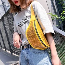 INS горячая Распродажа, голографическая Желтая Женская поясная сумка, газетная карманная сумка-мессенджер, наплечная сумка, поясная сумка, нагрудная сумка, сanta# ZD