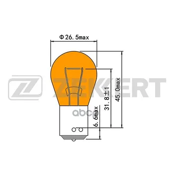 

Lamp py21w 24v 21 W yellow bau15s zekkert art. LP-1158