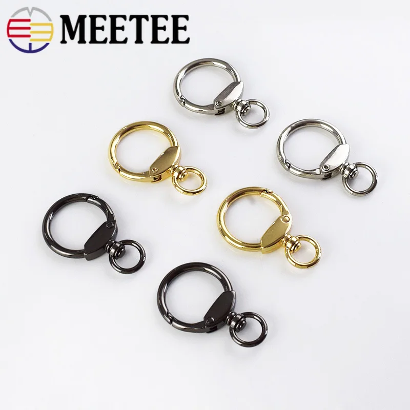 Meetee 2/5pcs 23mm Metal Hook Keychain Buckle Spring Key O Ring DIY Bag Decoration Hanging Jewelry Crafts Accessory BF029 | Дом и сад