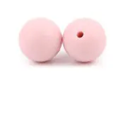 Quartz Pink 30 шт./лот круглые силиконовые бусы 15 мм свободные бусины Детские Прорезыватели игрушка пищевого качества DIY жевательные прорезыватели ожерелье бусы для изготовления ювелирных изделий - Цвет: Quartz Pink