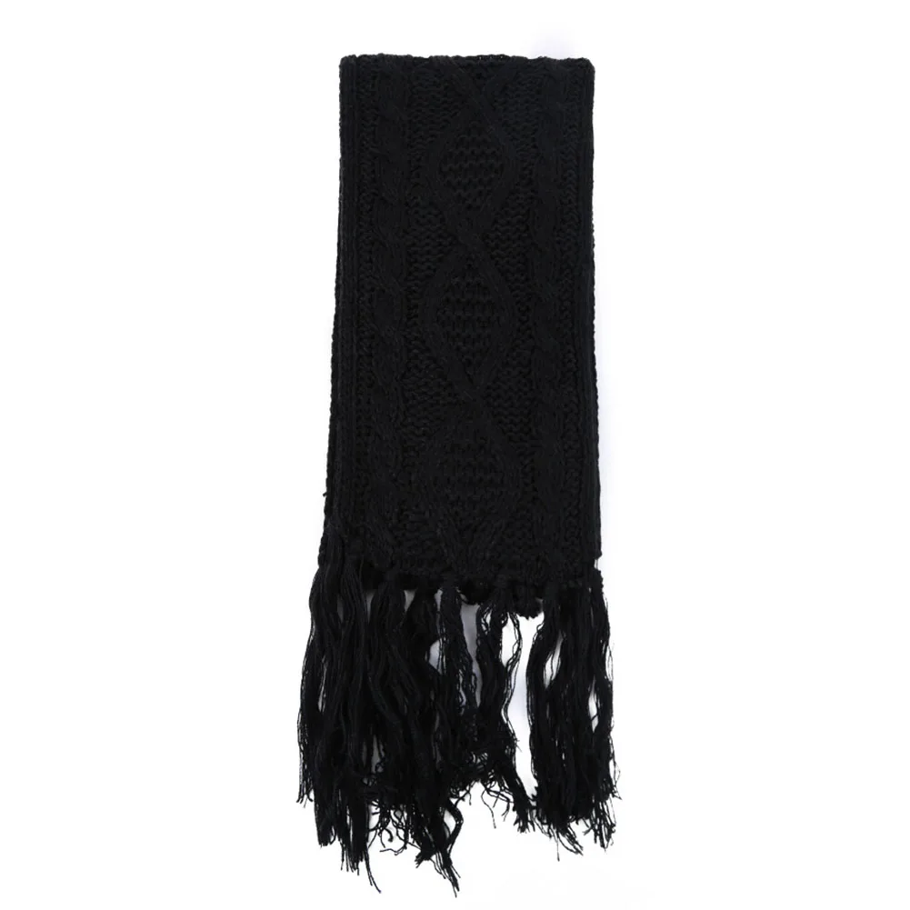 Повседневная зимняя искусственная Шерстяная трикотажная ветрозащитная шапка шарф и перчатки теплый комплект