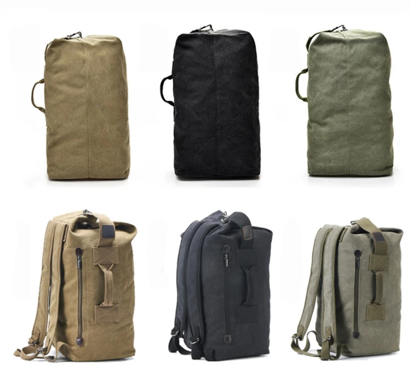 Большой емкости рюкзак мужская дорожная сумка, сумка для альпинизма рюкзак мужской багаж Холст ведро сумки на плечо мужские рюкзаки