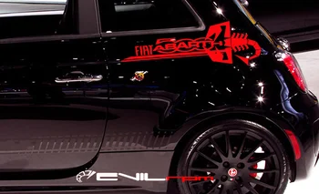 

For 2Pcs/Pair Side back tail Decal sticker kit for FIAT 500 ABARTH custom made scorpion