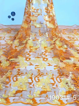 

African tulle lace fabric embroidery mesh lace French lace fabric 2019 high quality lace fabric wedding FJ34311