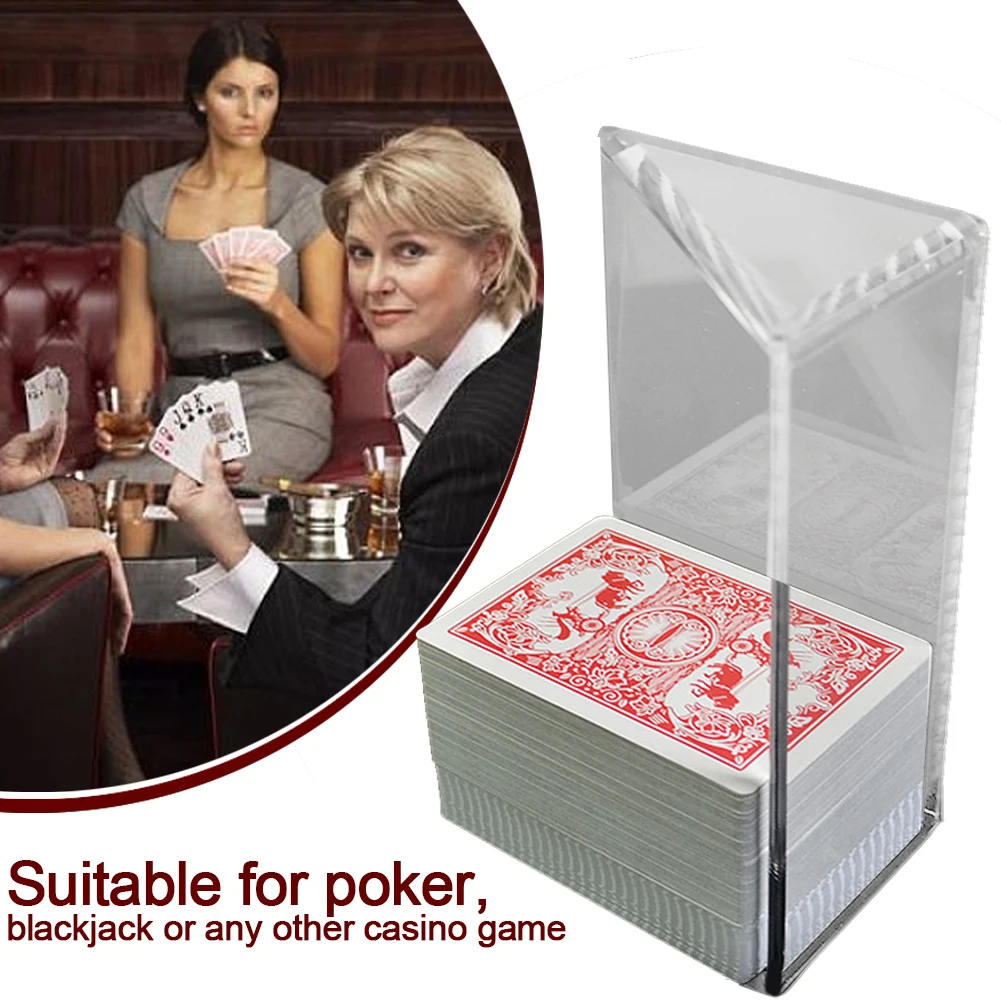 8 Decks Poker Playing Cards Holder Transparent Acrylic Durable Smooth