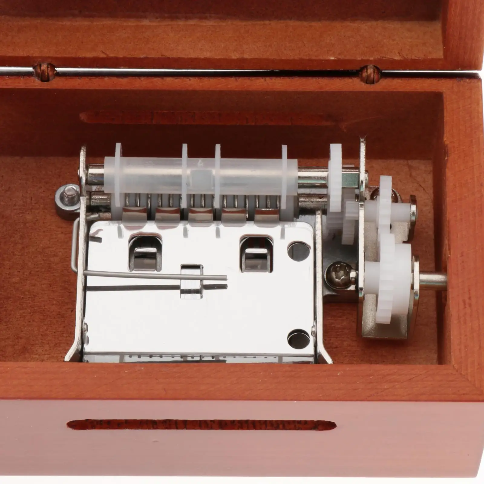 15 Tone DIY Hand-cranked Music Box With Hole Puncher and Paper Tapes Puncher Vintage Carved Wooden Box DIY Your Down Music Box images - 6