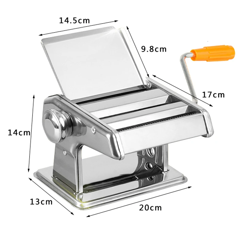  CAKEHOUD Pasta Machine Home Pasta Pressing Machine Stainless Steel Manual Noodle Machine Kitchen To - 4000222005063