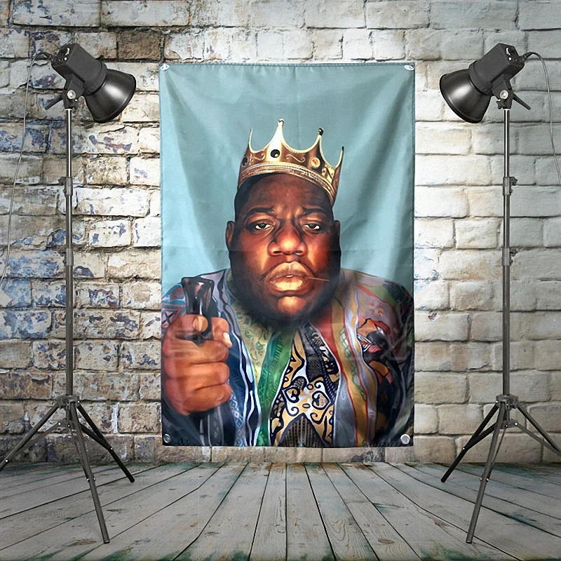 

Large Music Illustrated Rock Hip Hop Reggae Posters Wall Stickers High Grade Canvas Art Four Holes Banners & Flags Home Decor