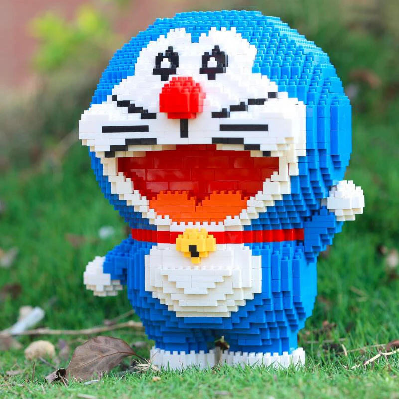 HC 1012 аниме мультфильм Дораэмон кот животное Робот 3D модель DIY Мини Алмазные блоки
