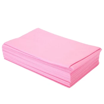 

100Pcs/Set Disposable Thicken Non-Woven Beauty Salon Massage Bed Cover Sheets,80X180cm,Pink