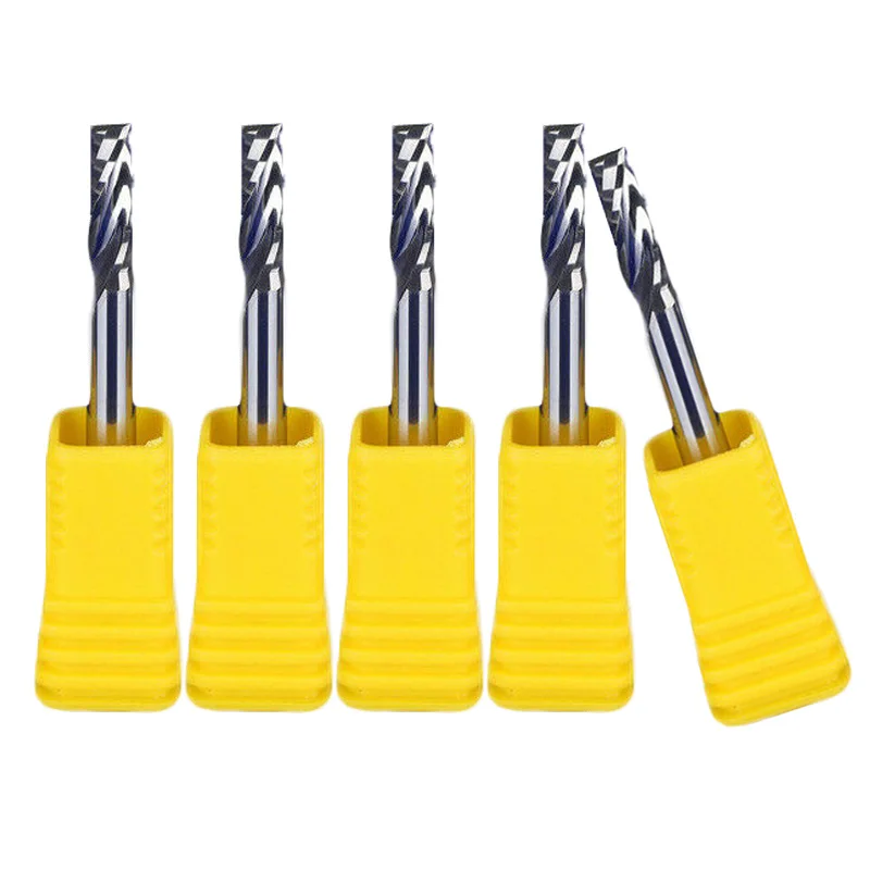 5 шт. HQ алюминиевый сплав резки Концевая фреза Одиночная Флейта Спираль ЧПУ фреза 4*12 мм