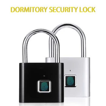 

Security Door Lock Smart Keyless USB Rechargeable Fingerprint Padlock Anti-Theft Zinc Alloy Lock for Drawer Luggage Case