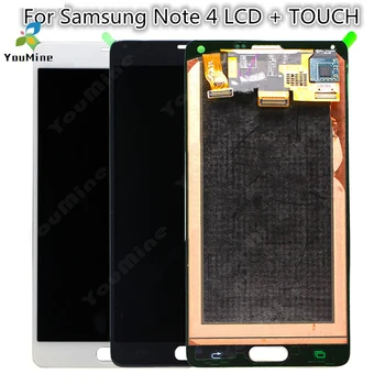 

Super AMOLED LCD for Samsung Galaxy Note 4 N910 N910A N910F Note4 LCDS Display Touch Screen Digitizer Assembly Free Sticker
