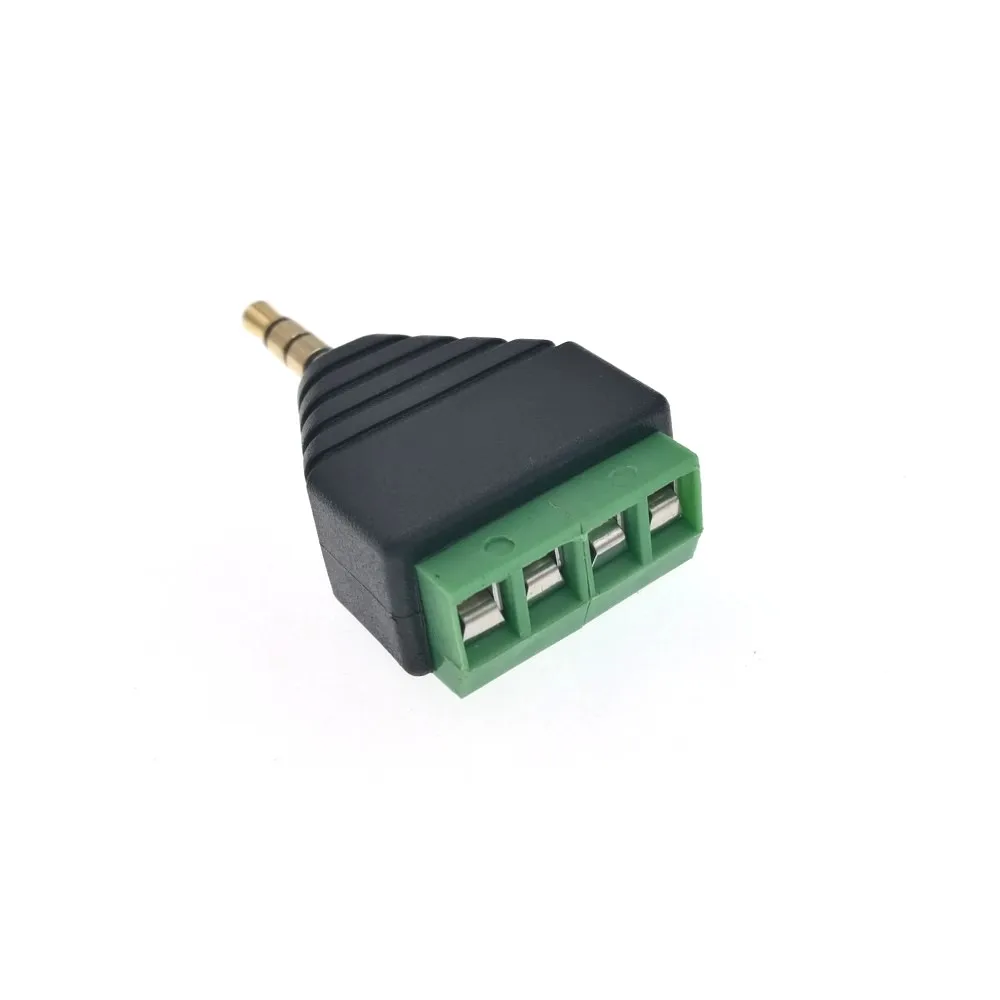 1set 3.5mm 18 Inch Jack Audio Connector To 4 Pin Terminal Stereo Adapter  (5)