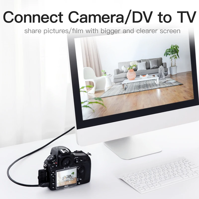 HDMI Cable Vention Mini HDMI Cable 4K/30Hz Micro Mini HDMI Male to Male Cable for HDTV Camera Laptop Projector Display Micro