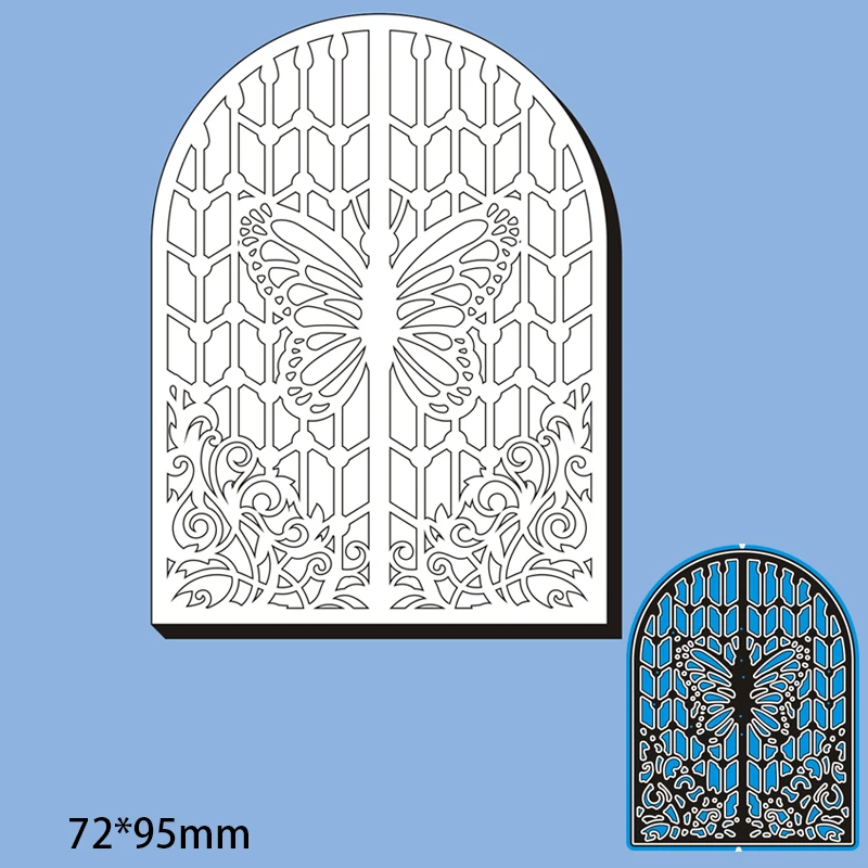 

72*95mm BUTTERFLY GATE New Craft Decoration Metal Cutting Die Scrapbooking Album Paper Card Craft Embossing DIY Dies*