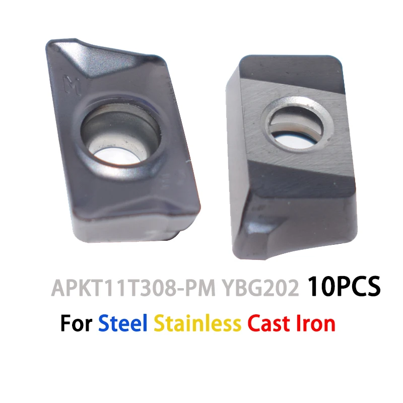 SHARS 5PCS APKT11T308 CARBIDE INSERT FOR ALLOY STAINLESS STEEL NEW !{ 