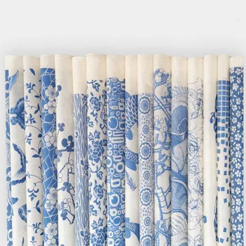 

16PCS pottery ceramics clay Transfer paper glaze underglaze flower paper Jingdezhen blue and white porcelain decal paper 54x37cm