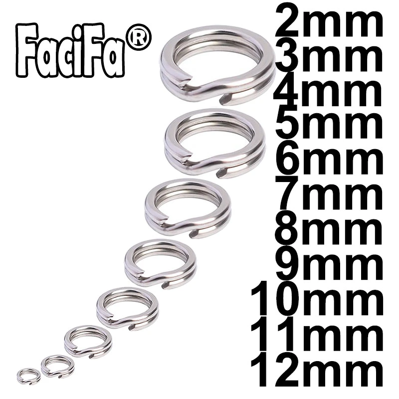 100または50個ステンレス鋼分割リングヘビーデューティー釣りダブルリングコネクタ釣りアクセサリーフックスナップルアー Stainless Steel Split Rings Split Ringssteel Split Rings Aliexpress