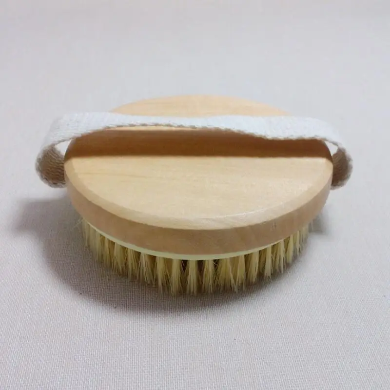 Natural Horse Hair Exfoliating SPA Massage Brushes Dry Skin Bath Shower Brushes Without Handle LX8265