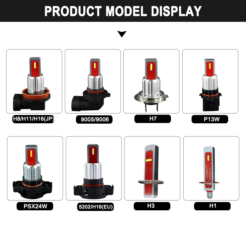 2шт Canbus без ошибок Led H11 H8 HB3 9005 лампы 9006 HB4 H7 P13W H10 H16(EU)(JP) Автомобильные противотуманные фары лампа без вспышки белый желтый синий