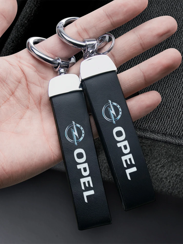 1 шт. металлический + Кожаный Автомобильный Брелок для ключей Opel Astra H G J Insignia Mokka
