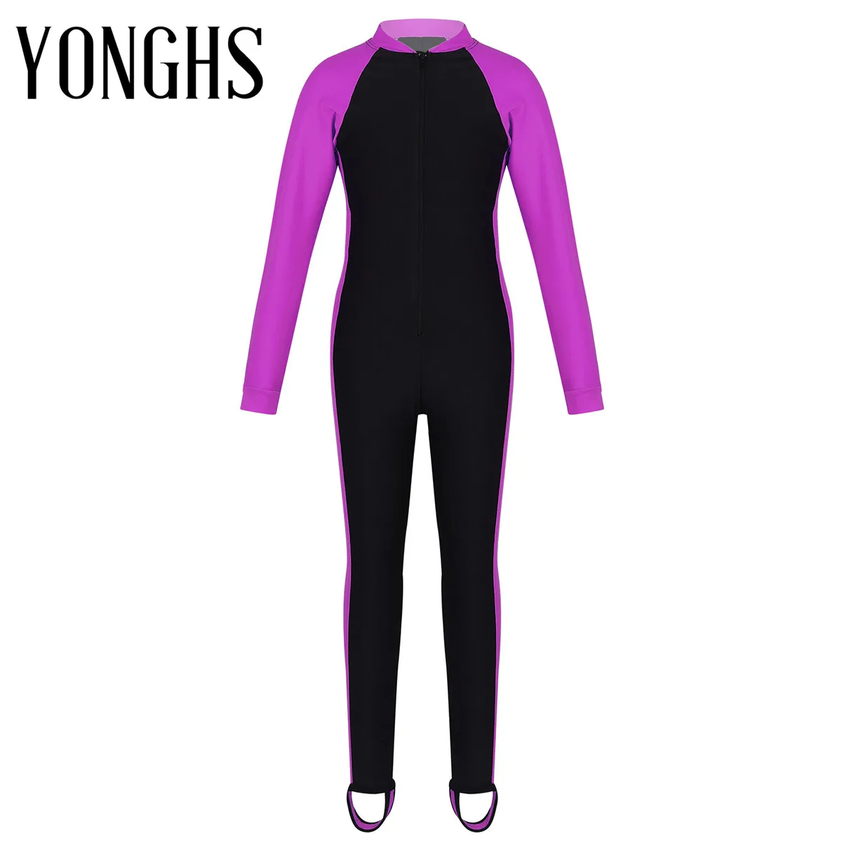

Kids Boys Girls Wetsuit Swimsuits One-piece Swimwear Long Sleeves Zipper Up Rash Guard Sunsuit Swimming Bathing Suit Clothes