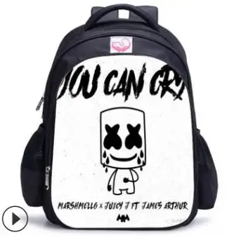 Модная милая детская школьная сумка, популярный рюкзак DJ Marshmello, школьные подарки для учеников начальной и средней школы - Color: picture color