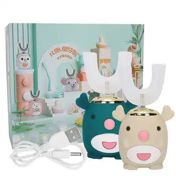 

1pcs USB Teeth Brush Shaped Children Electric Sonic Toothbrush for 3-12 Ages Intelligent Cleaning Toothbrush Oral Care Tool