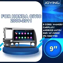 " головное устройство 4 Гб+ 64 ГБ Android автомобильное радио стерео для Honda Civic 2006-2011 gps мультимедийный плеер Встроенный 4G модем DSP Carplay