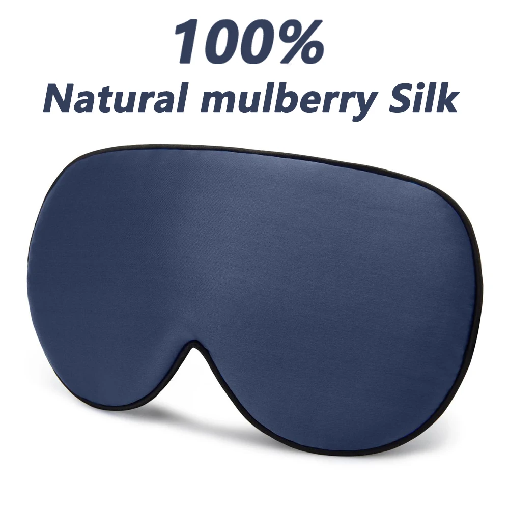Eye Mask Natural Mulberry Silk Soft Blindfold Smooth Sleeping Aid Eyeshade