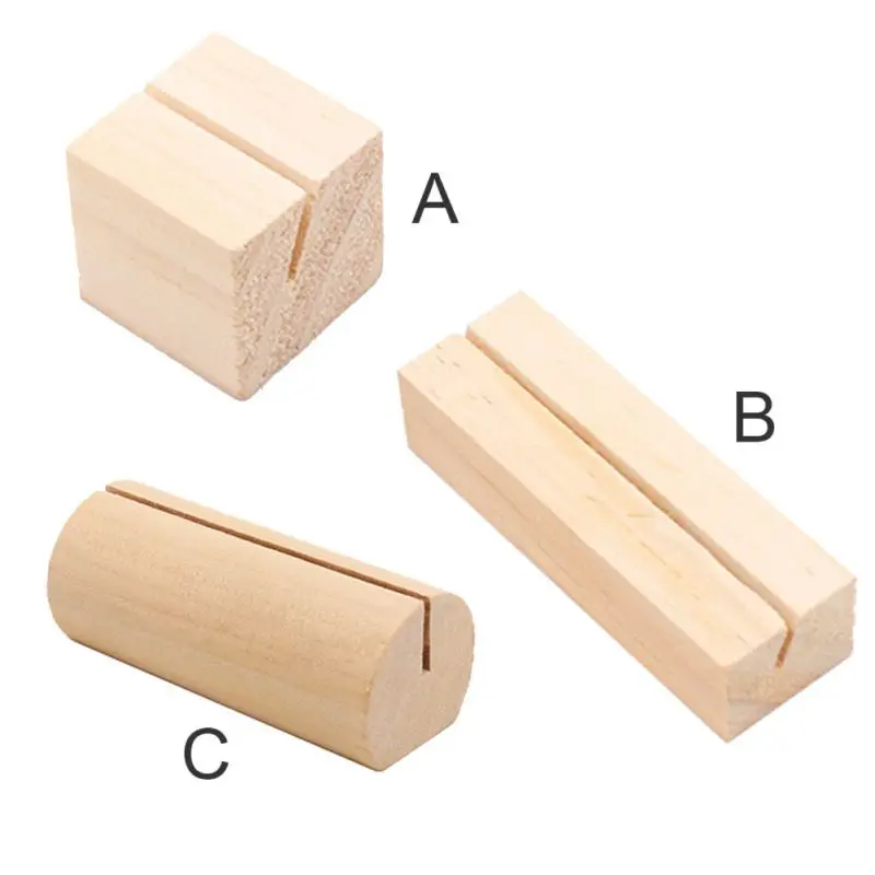 10 шт. деревянный держатель для карточек база имя карты настольные номера Памятка фото держатель для свадебной вечеринки рождественские украшения